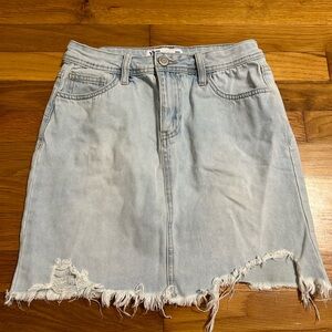 Cute light wash denim skirt